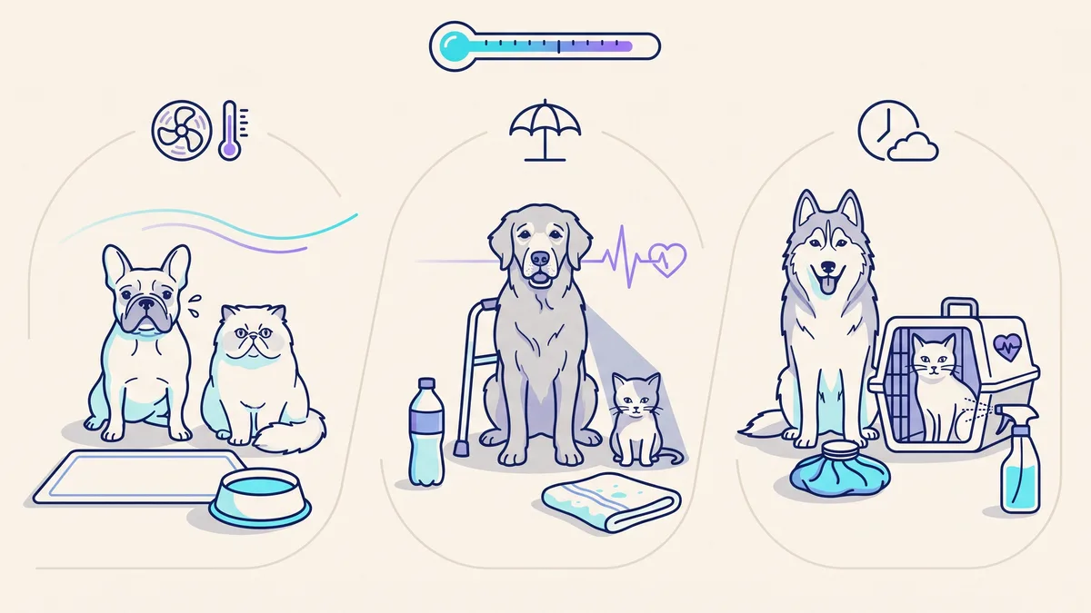 Veterinary illustration explaining which pets need extra precautions?