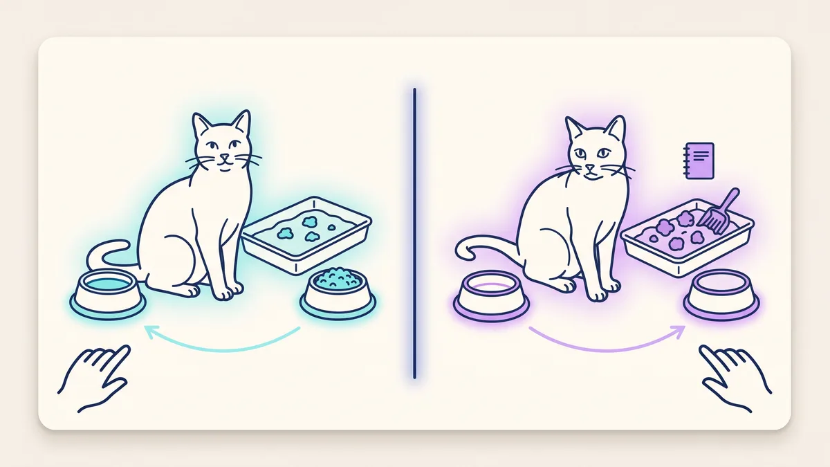 Veterinary illustration explaining what should owners monitor at home?