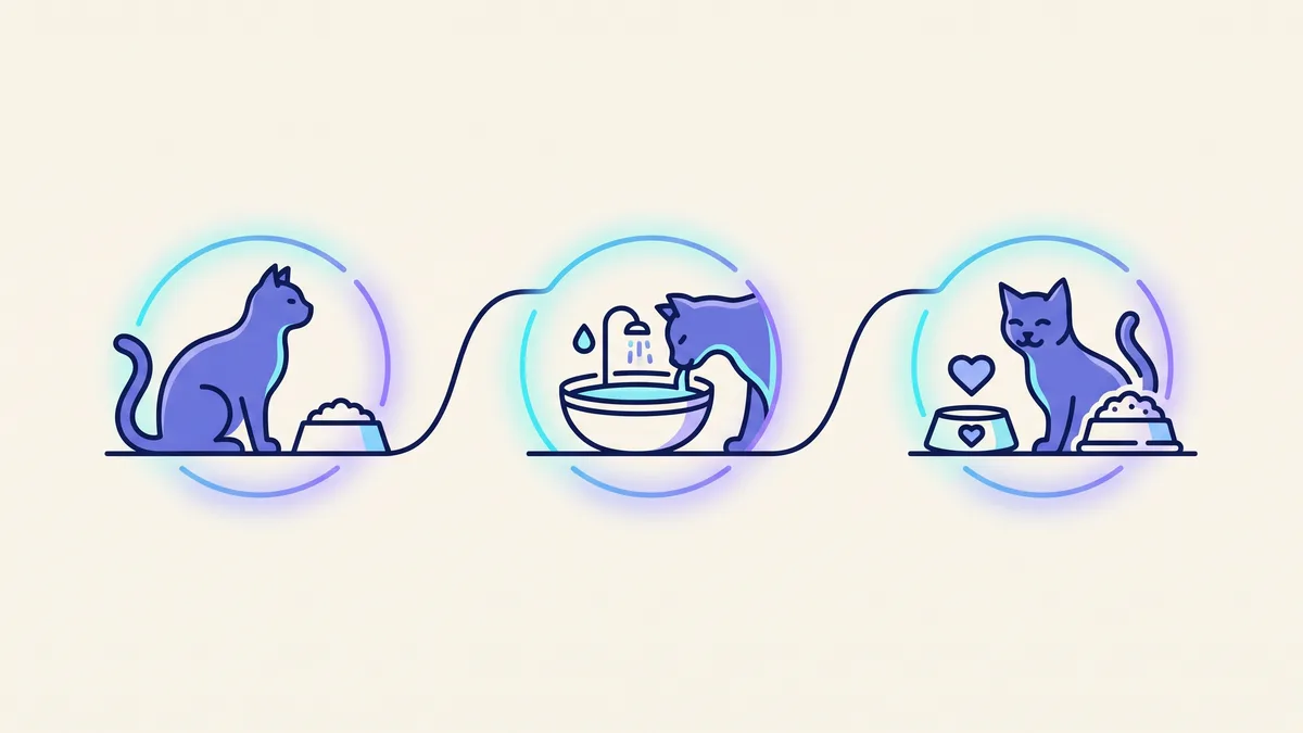 Veterinary illustration explaining how do nutrition, hydration and appetite fit together?