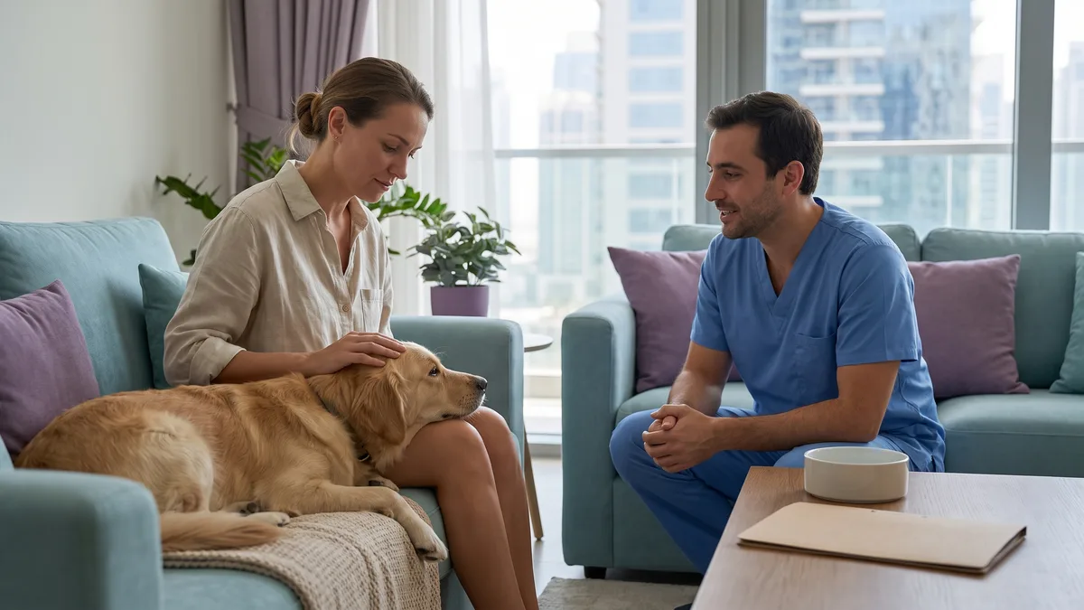 Pet-care scene illustrating is dog neutering the right choice?