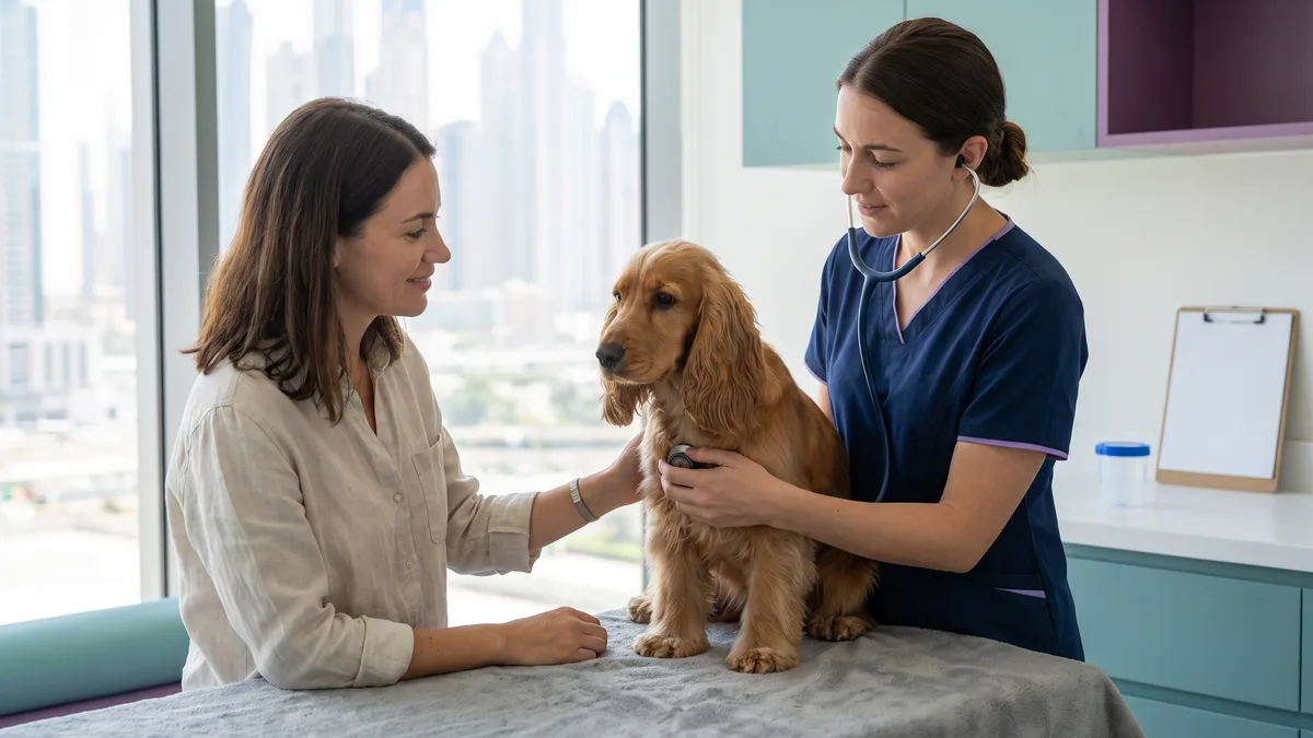 Pet-care scene illustrating what does an exotic pet examination include?