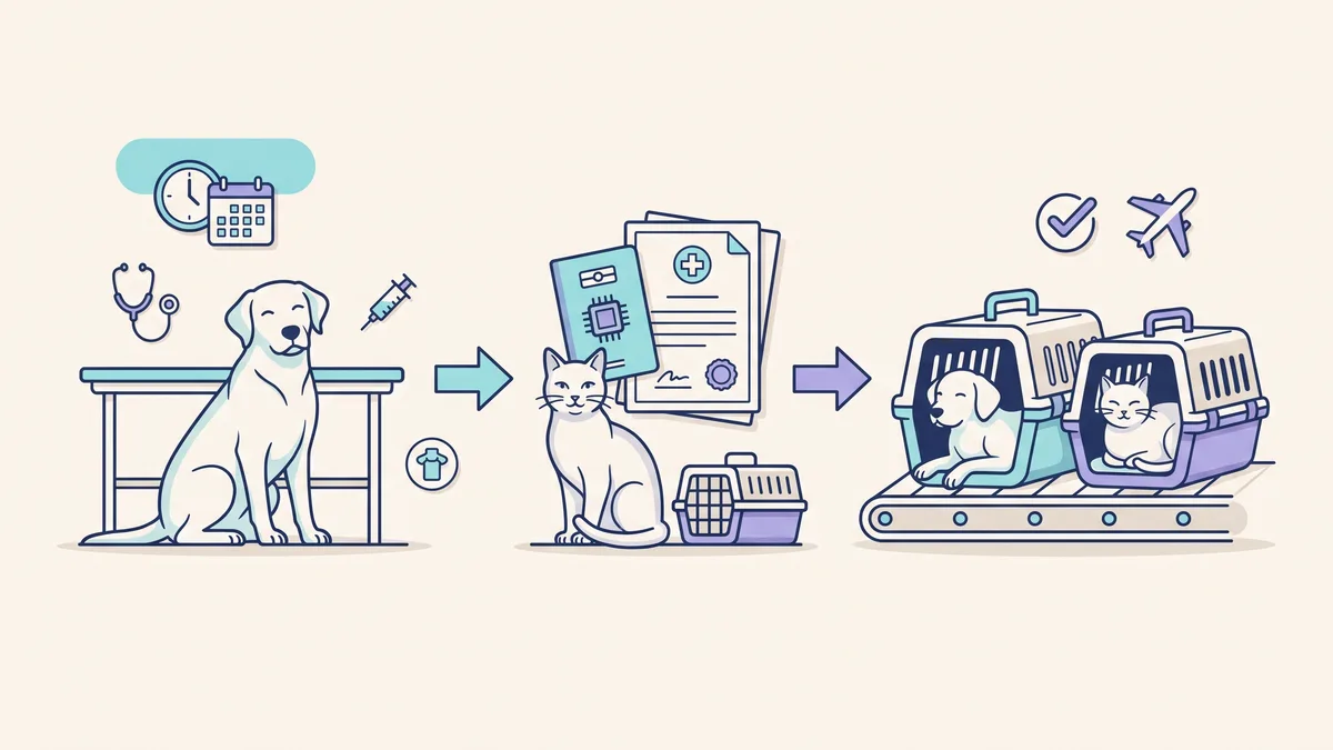 Veterinary illustration explaining a safer planning timeline