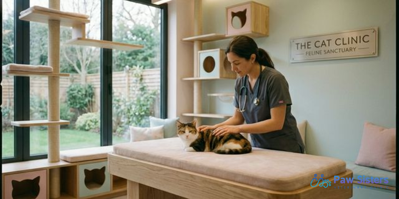 Gentle and comfortable cat care at Paw Sisters Dubai
