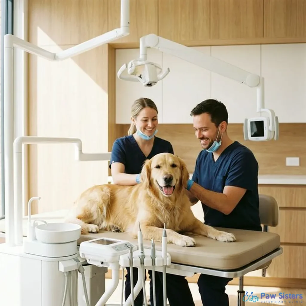 Transparent pricing for comprehensive pet dental care with a dog