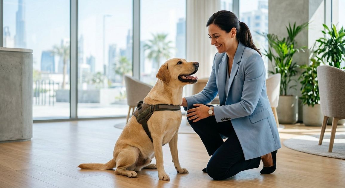 A high quality, photorealistic photograph for a business profile: Import Pet to Dubai: Easy Step-by-Step