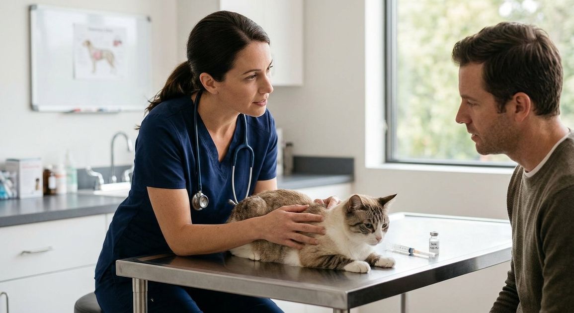 A high quality, photorealistic photograph for a business profile: Feline Panleukopenia: Symptoms & Prevention. <div